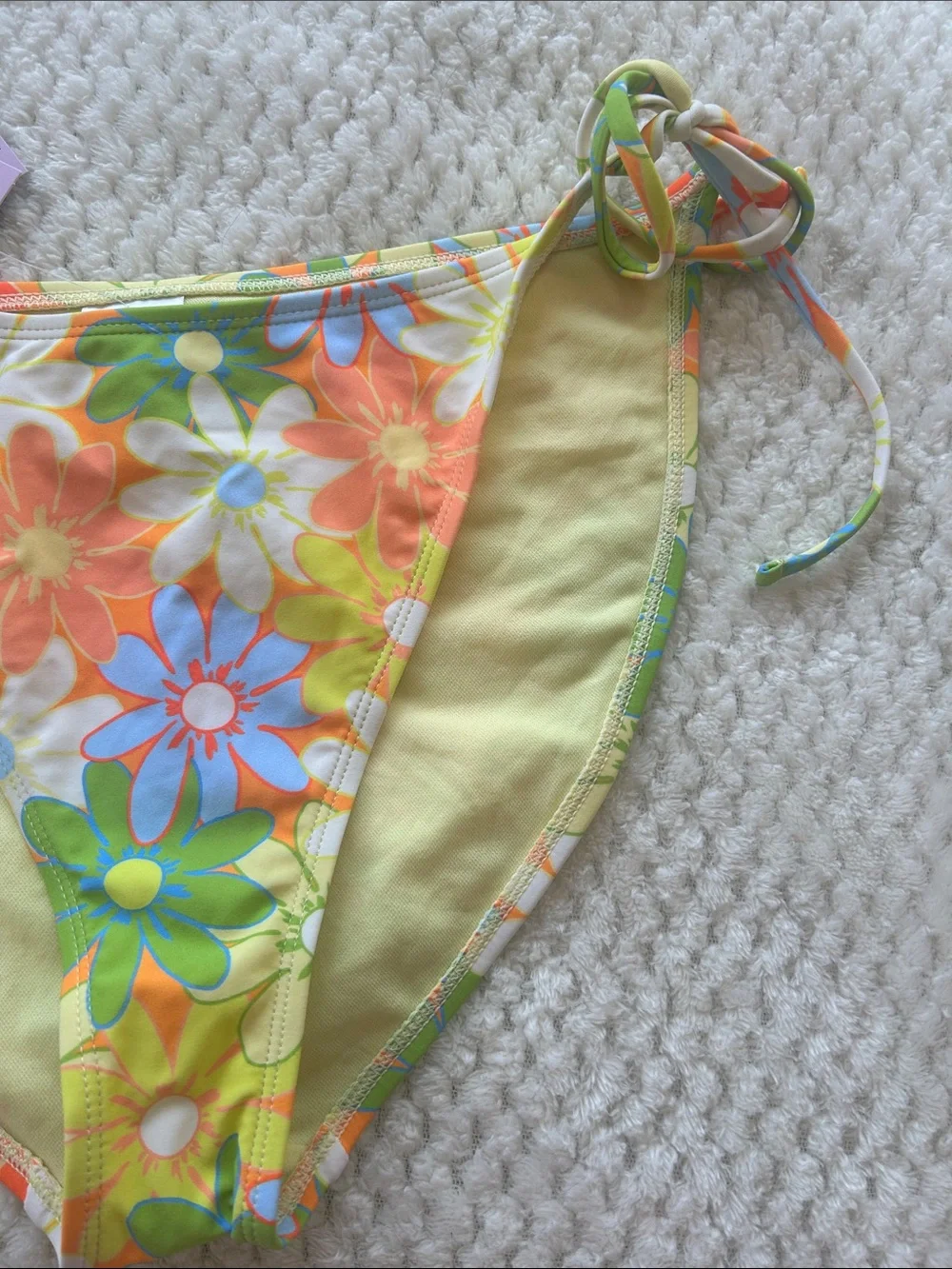 wild fable Yellow Multi Floral Tie-Side Bikini Bottom